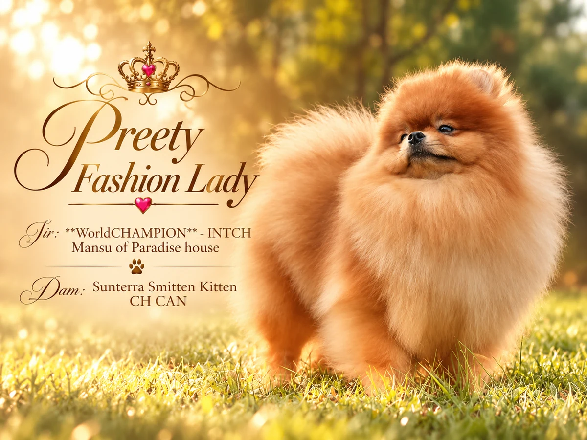 Pretty Fashion Lady - Lice Loulou de Poméranie