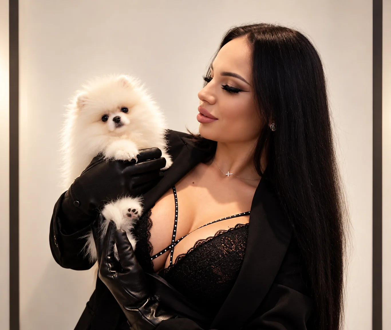 Exklusives Pomeranian Zwergspitz Modeshooting